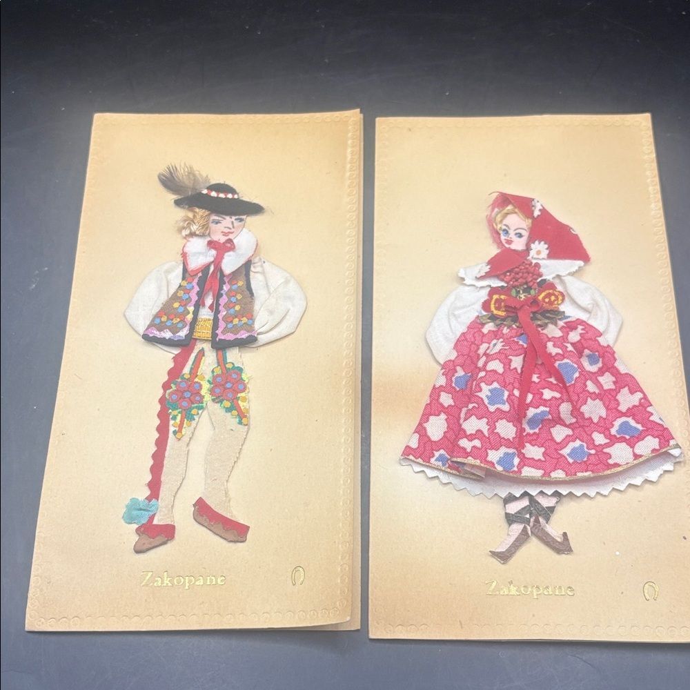 Zakopane Polish Folk Art Fabric Cards